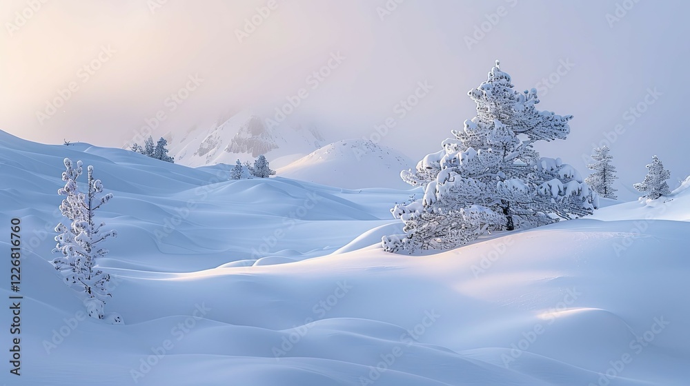 custom made wallpaper toronto digitalSnow covered trees and mountains in a winter landscape