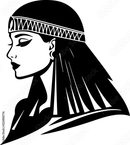 Profile Illustration of an Egyptian Woman
