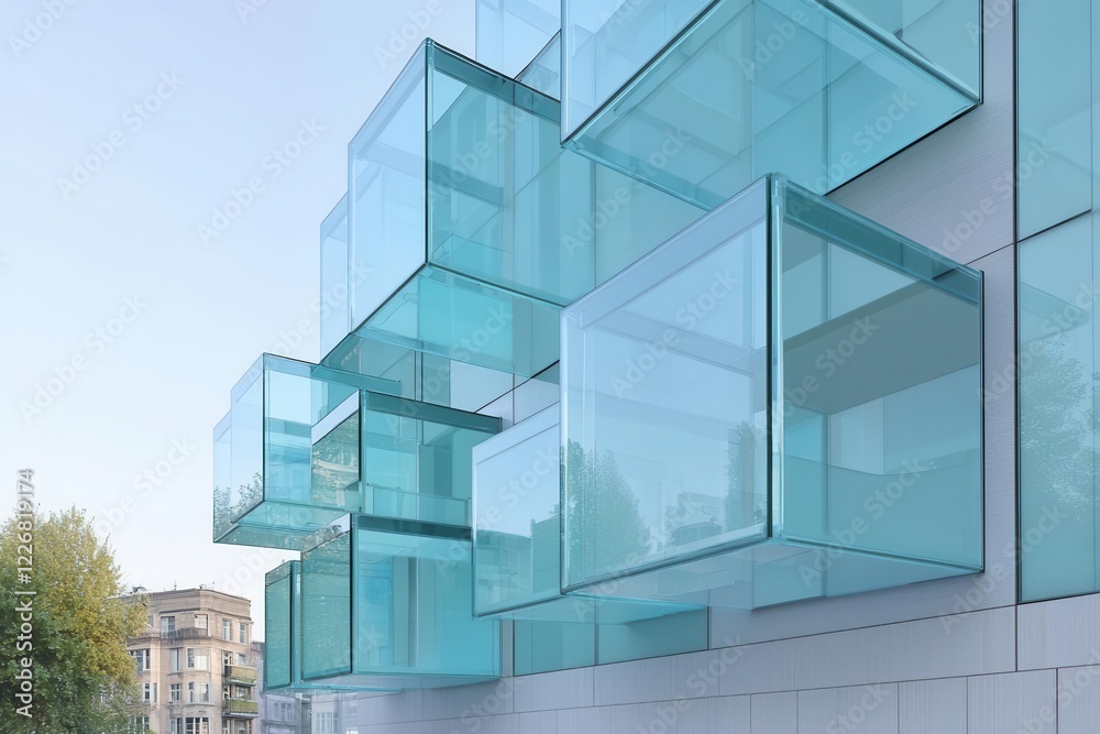 See-through texture with clear layers overlapping, [texture , clear , see-through], [modern minimalism]