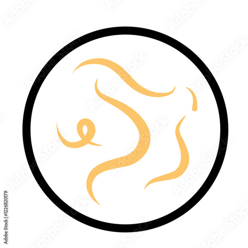 Parasite worm icon illustration 