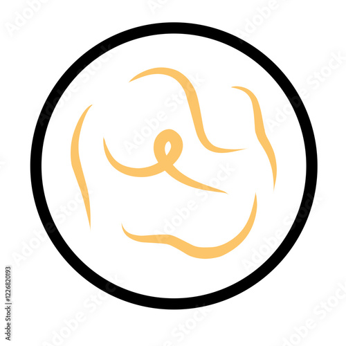 Parasite worm icon illustration 