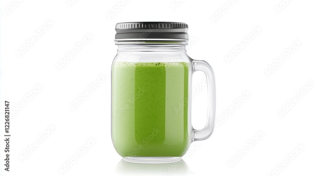 Refreshing Green Smoothie in Mason Jar Refreshing Green Smoothie in Mason Jar
