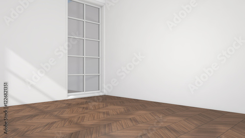 Empty room with Wall Background. 3D illustration, 3D rendering