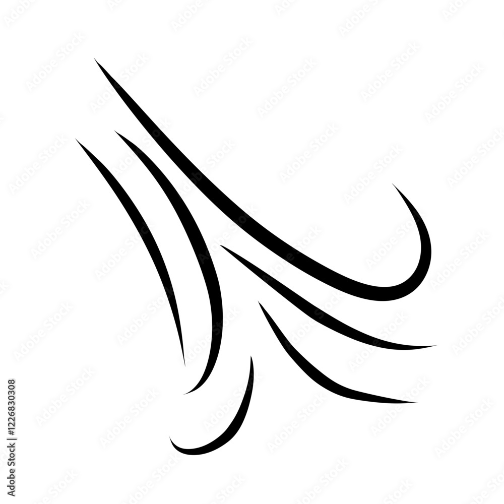 Obraz premium Wind sweep effects illustration 