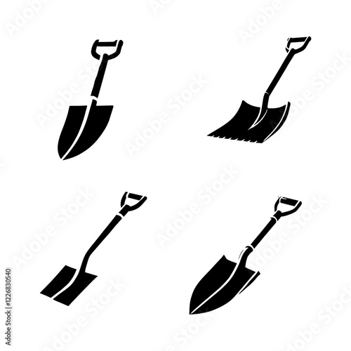 Detailed Vector of  the Hoe Silhouette Isolated on White Background" 