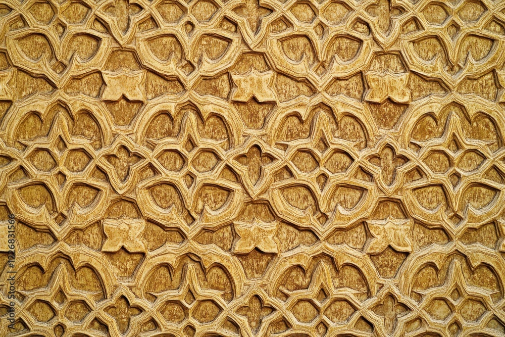 Intricate Moroccan stone carving, ornate pattern, ancient architecture, background texture, design element Intricate Moroccan stone carving, ornate pattern, ancient architecture, background texture, design element