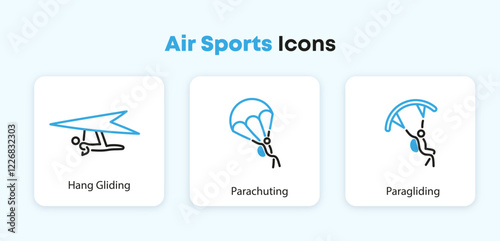 Air Sport Icon - Hang Gliding,
Parachuting, Paragliding