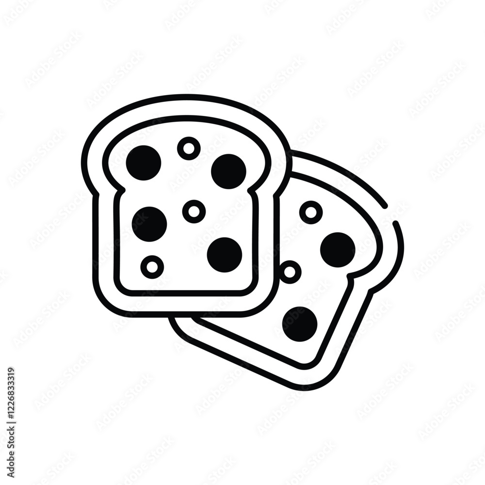 French Toast vector icon