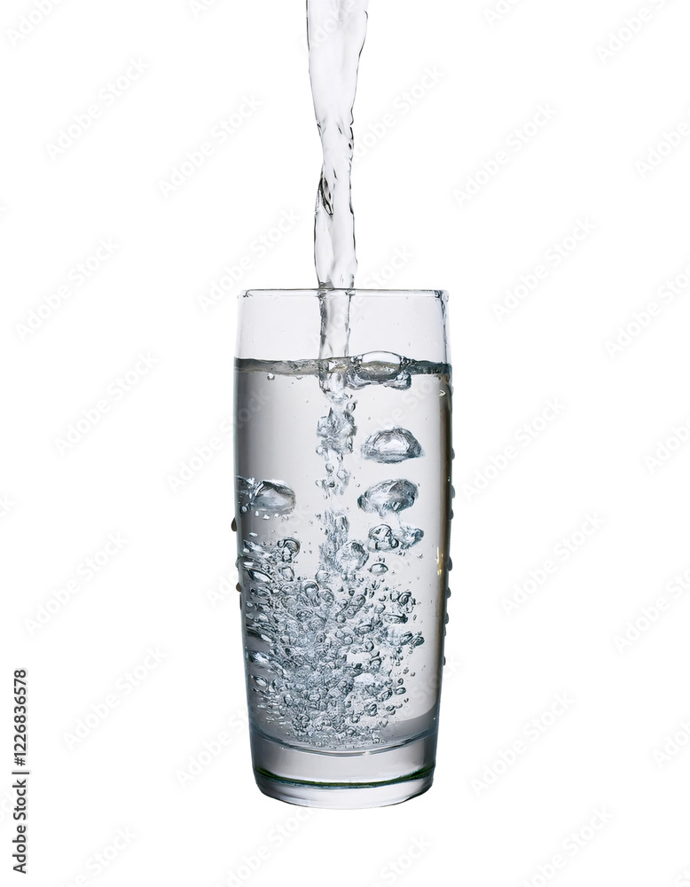 Refreshing Hydration: Crystal-clear water pours into a glass, creating a cascade of bubbles and capturing the essence of pure refreshment. Refreshing Hydration: Crystal-clear water pours into a glass, creating a cascade of bubbles and capturing the essence of pure refreshment.