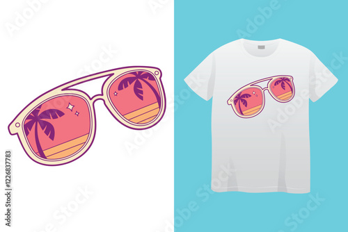 summer t shirt design vector illustration. summer t shirt, summer Los Angeles t shirt. summer sublimation t shirt Vector illustration
