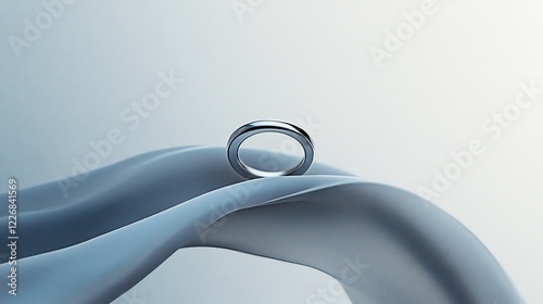 Minimalist Wedding Ring Close-Up with Subtle Shimmer photo