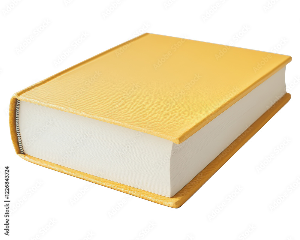 Isolated Plain Yellow Book in Hardcover Isolated Plain Yellow Book in Hardcover