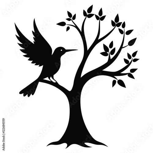 The graphics of an endangered hummingbird on a tree are stunning.