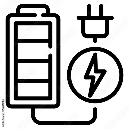 Rechargeable Line Icon
