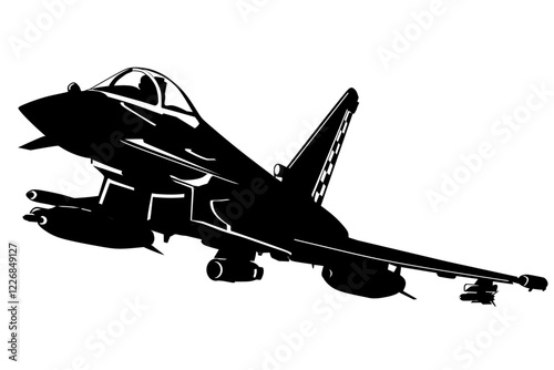 Modern military jet fighter