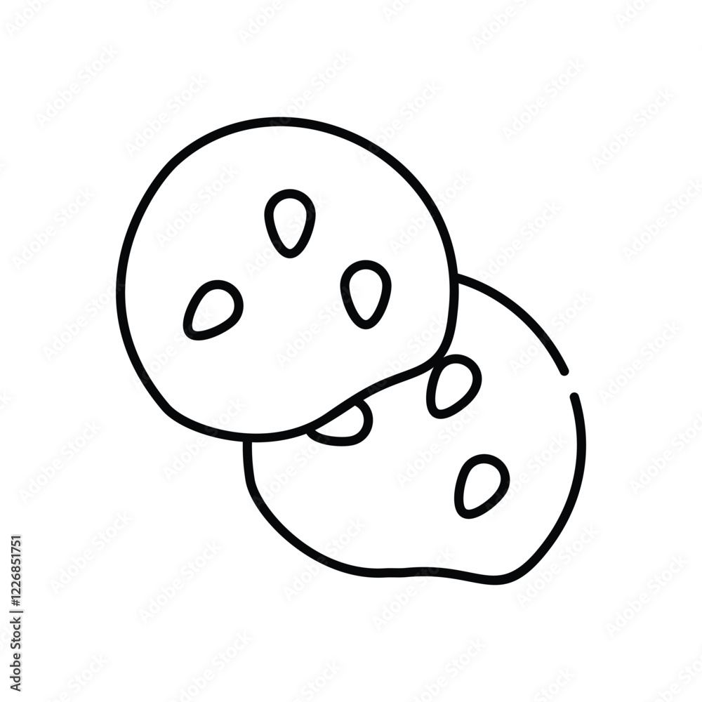 Fototapeta premium Flatbread vector icon