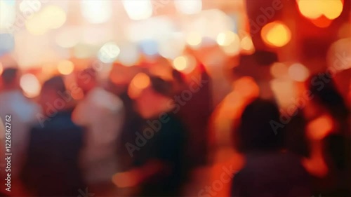 Wallpaper Mural Blurred interior of a busy restaurant with soft lighting and bokeh. A lively yet calm ambiance, perfect for adding depth to visual storytelling, Blurred background Torontodigital.ca