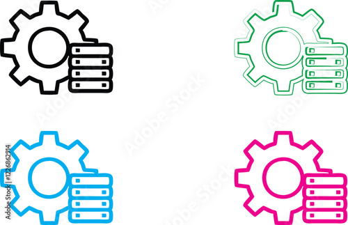 Minimalist line drawings, colorful treadmills, simple geometric shapes, neon outlines, fitness equipment icons, retro-style exercise machines, pop art treadmill designs, 2D vector graphics, vibrant co