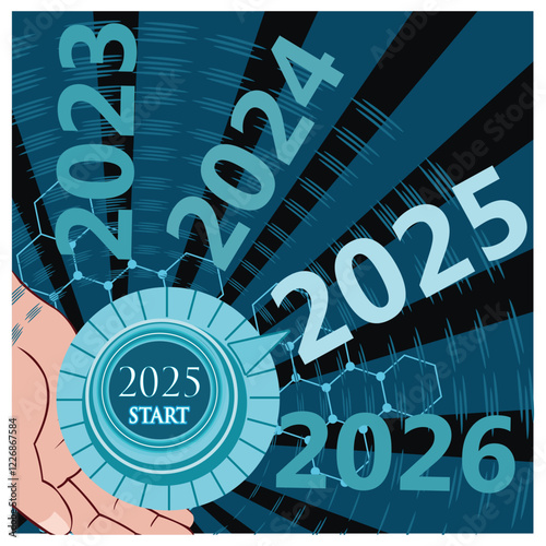 Highlighting 2025 with a Futuristic and Motivational Theme.