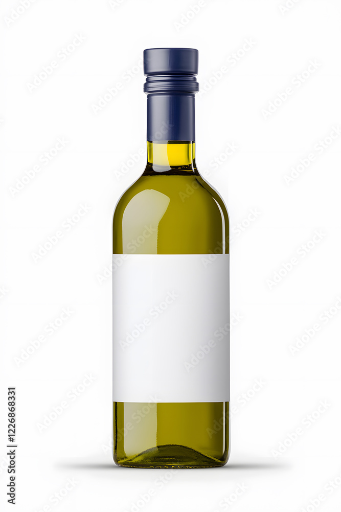 Olive Oil Bottle with blank label Mockup isolated on white background Olive Oil Bottle with blank label Mockup isolated on white background