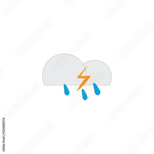 lightning and cloud icon design template 