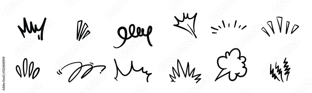 cartoony expression sign with illustration style doodle background