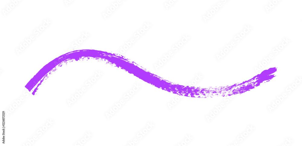 Hand drawn simple arrow drawn with wax crayon, chalk or charcoal. Uneven dry texture for underlining highlighting. Pencil drawn lines, strikethrough, grungy vector isolated on white