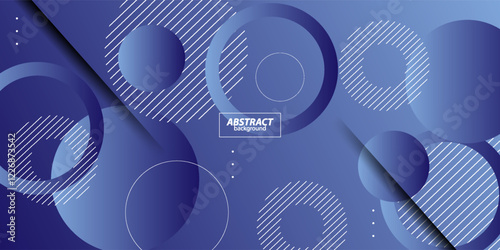 Wallpaper Mural Dynamic colorful dark blue gradient 3D abstract background with circle and line pattern. Colorful blue gradient background. Vector Eps10 Torontodigital.ca