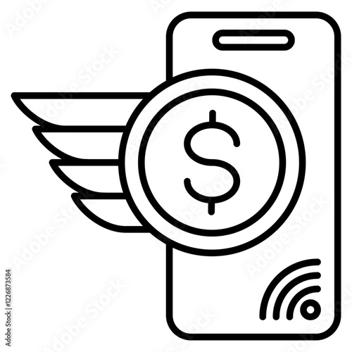 digital remittance Icon