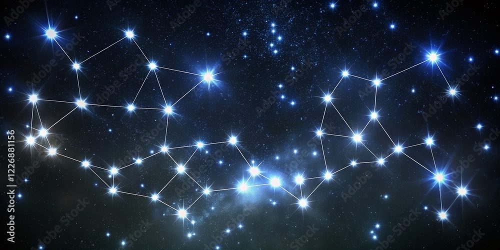 Fototapeta premium Zodiac Constellations Animation - Night Sky Beauty