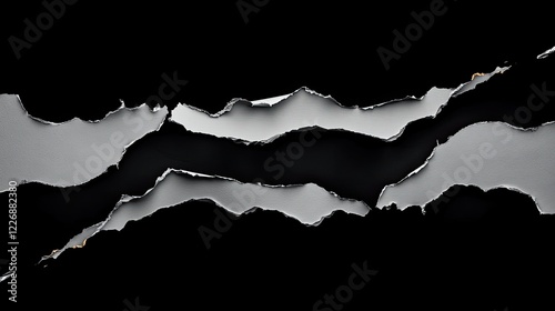  Realistic Torn Paper Border on Black for Dramatic Effect