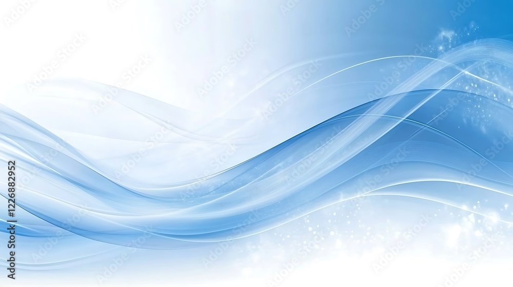 Abstract Blue Wave Design with Subtle Sparkle Abstract Blue Wave Design with Subtle Sparkle