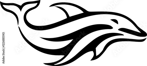 A sleek and modern logo incorporating marine creatures such as a whale, dolphin, and octopus. The design emphasizes simplicity and elegance, making it perfect for ocean-related businesses or environme