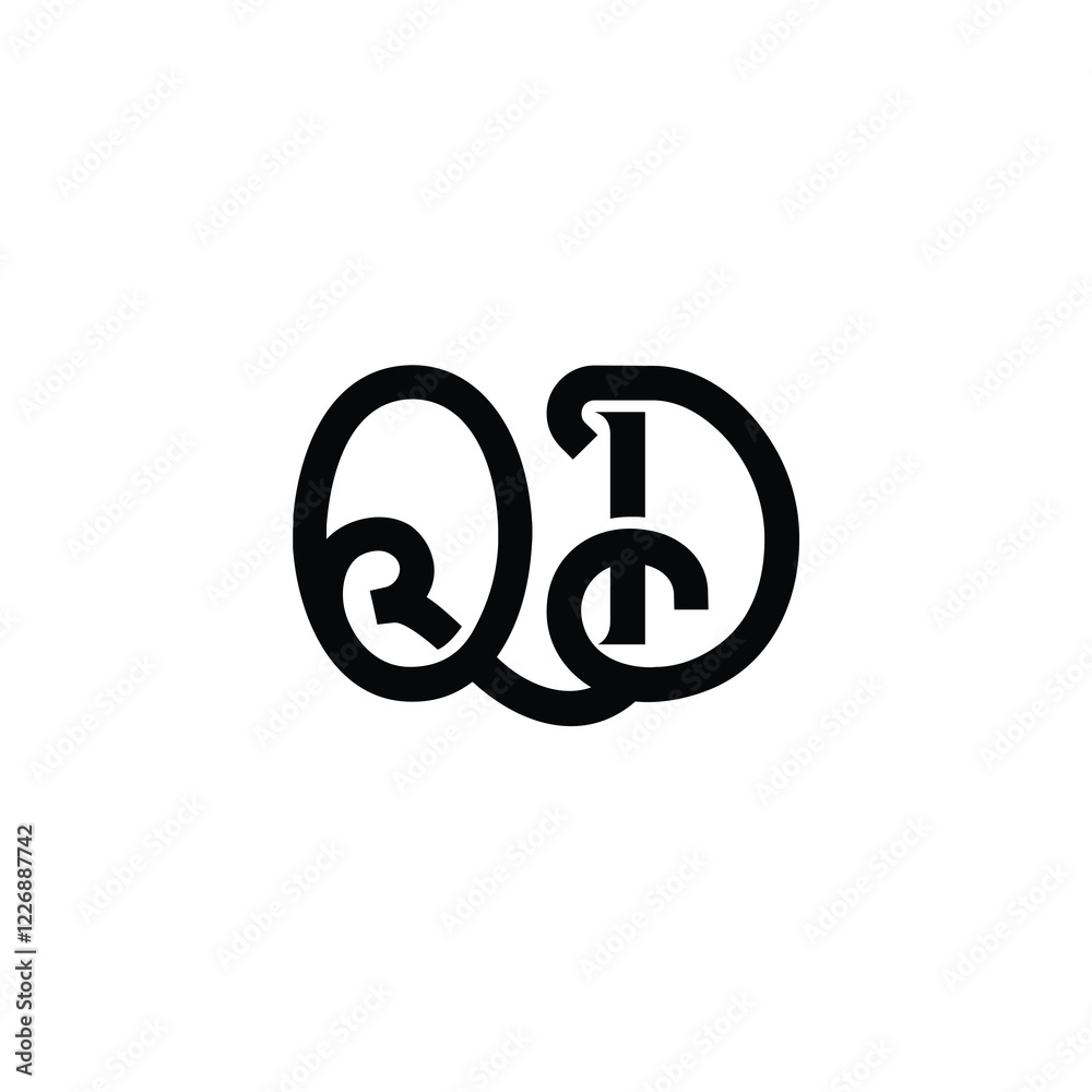 QD monogram logo design letter text name symbol monochrome logotype alphabet character simple logo QD monogram logo design letter text name symbol monochrome logotype alphabet character simple logo