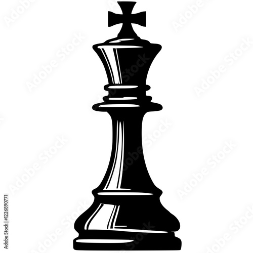 Chess king symbol silhouette