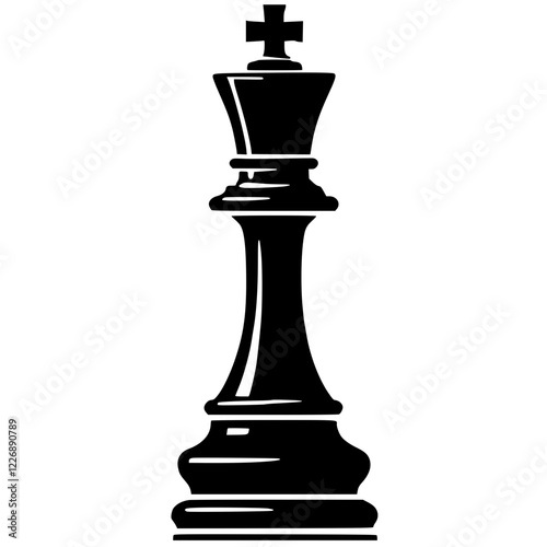 Chess king symbol silhouette