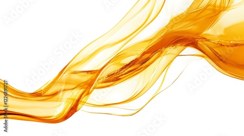 Golden Liquid Flowing Abstract Wave Design
