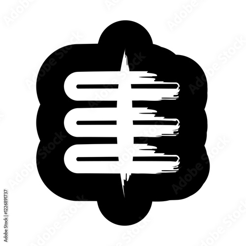 Vector illustration of Lord Shiva tilak symbol on transparent background