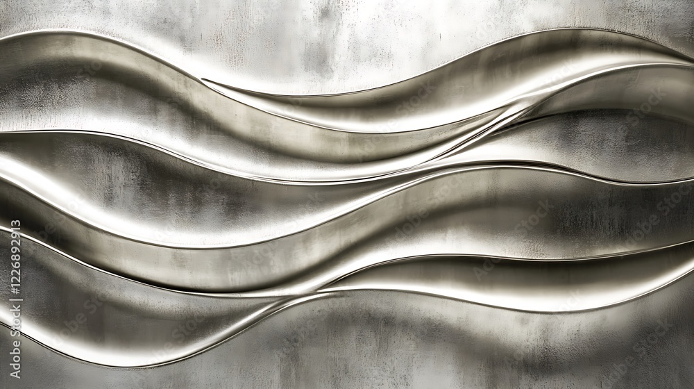Abstract Silver Metal Wave Pattern Design Abstract Silver Metal Wave Pattern Design