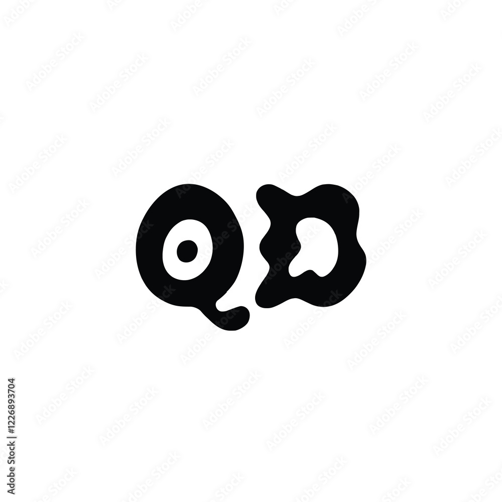 QD monogram logo design letter text name symbol monochrome logotype alphabet character simple logo QD monogram logo design letter text name symbol monochrome logotype alphabet character simple logo