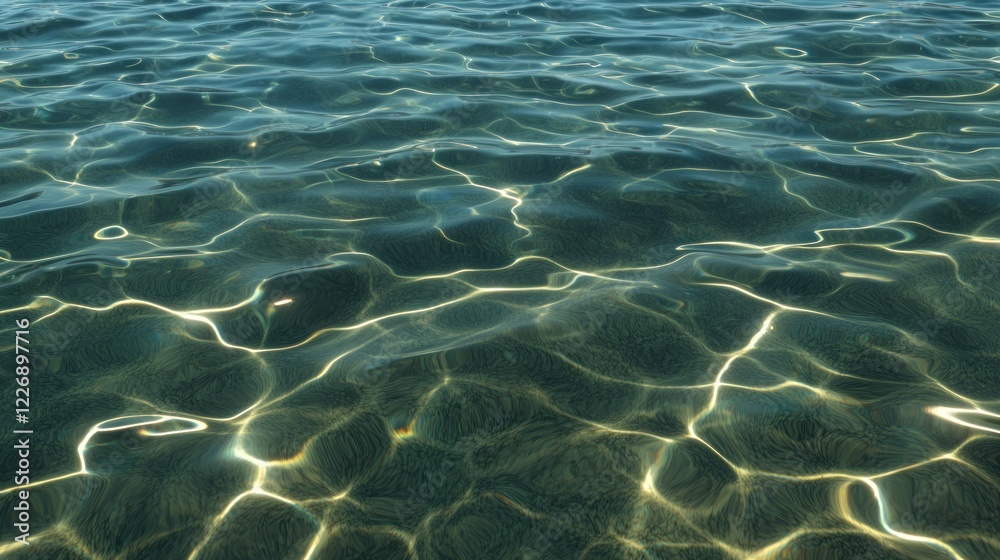 Clear Water Surface with Sunlight Reflections Clear Water Surface with Sunlight Reflections