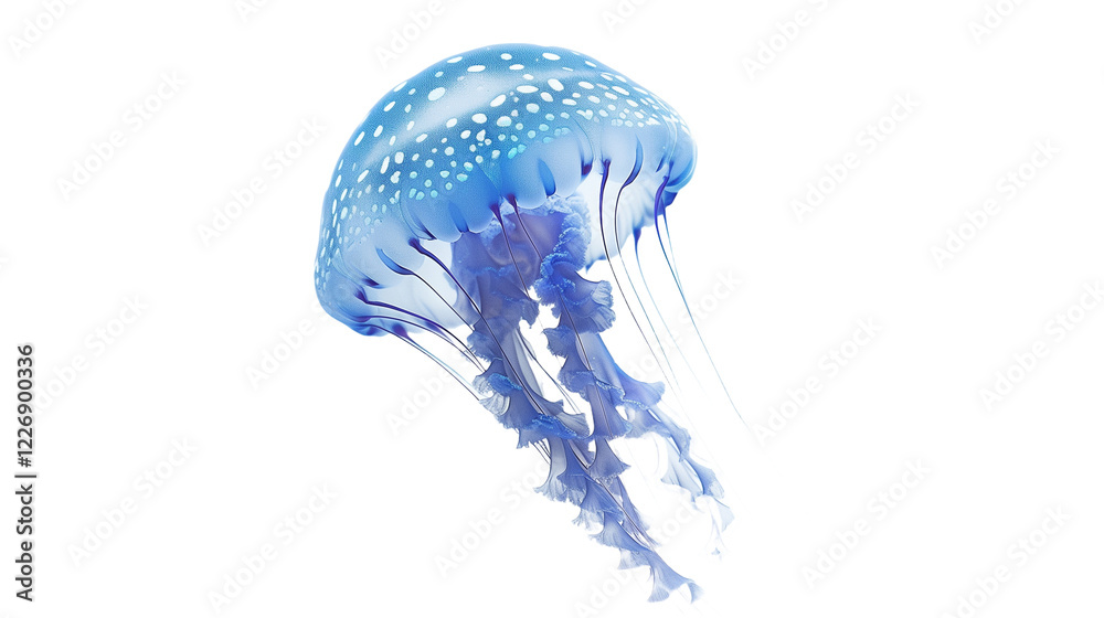 Luminous Jellyfish Gliding Effortlessly in Deep Ocean Waters With a Transparent Background Luminous Jellyfish Gliding Effortlessly in Deep Ocean Waters With a Transparent Background