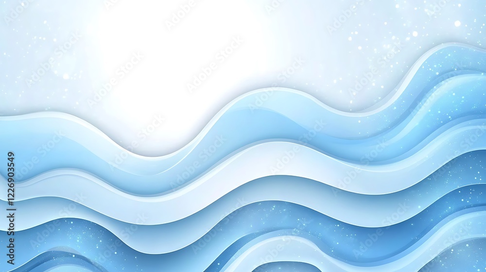 Fototapeta premium Abstract Blue Wave Background Design Featuring Soft Hues