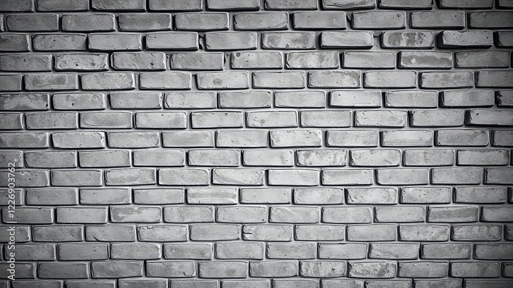 Fototapeta premium Aged Gray Brick Wall - High Definition Photo, Sharp Focus, Atmospheric Lighting
