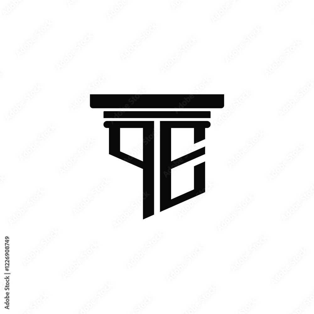 QE monogram logo design letter text name symbol monochrome logotype alphabet character simple logo QE monogram logo design letter text name symbol monochrome logotype alphabet character simple logo