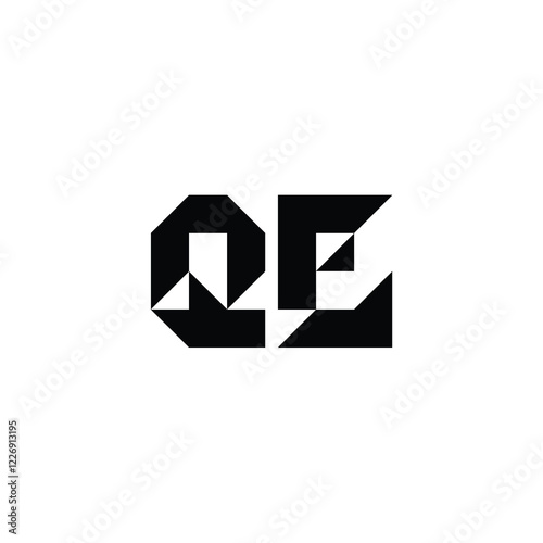 Free Download QE monogram logo design letter text name symbol monochrome logotype alphabet character simple logo - GFXLoad