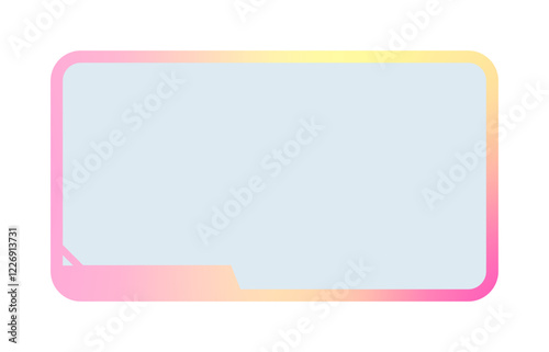 Futuristic element vector illustration. Colorful lower third video overlay.