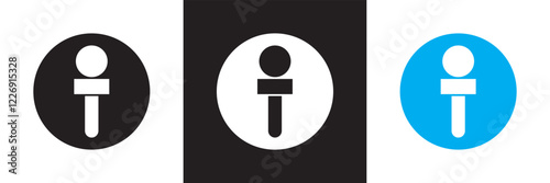 Set of  icons related to interview. Editable stroke. isolated on white and black background. vector illustration. EPS 10