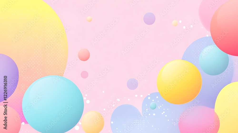 Pastel Colored Circles Abstract Background Design Pastel Colored Circles Abstract Background Design