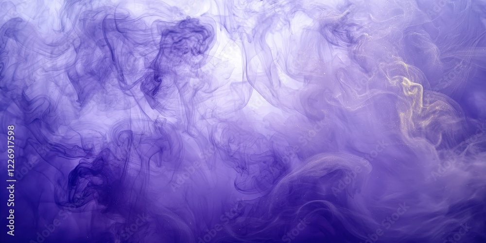 Obraz premium Ethereal Swirl Purple Ink Water